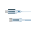 Kabel USB typu C - USB typu C 100 W 1 m silikonowy niebieski Kruger&Matz Basic